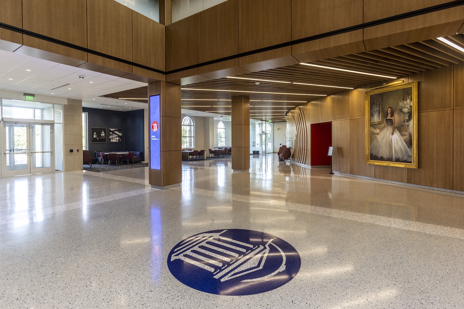Lobby inside SMU Moody Hall